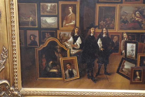 After the 1653 painting by David Teniers the Younger, (1610-1690), oil on panel, Archduke Leopold Wilhelm in his picture gallery, c18